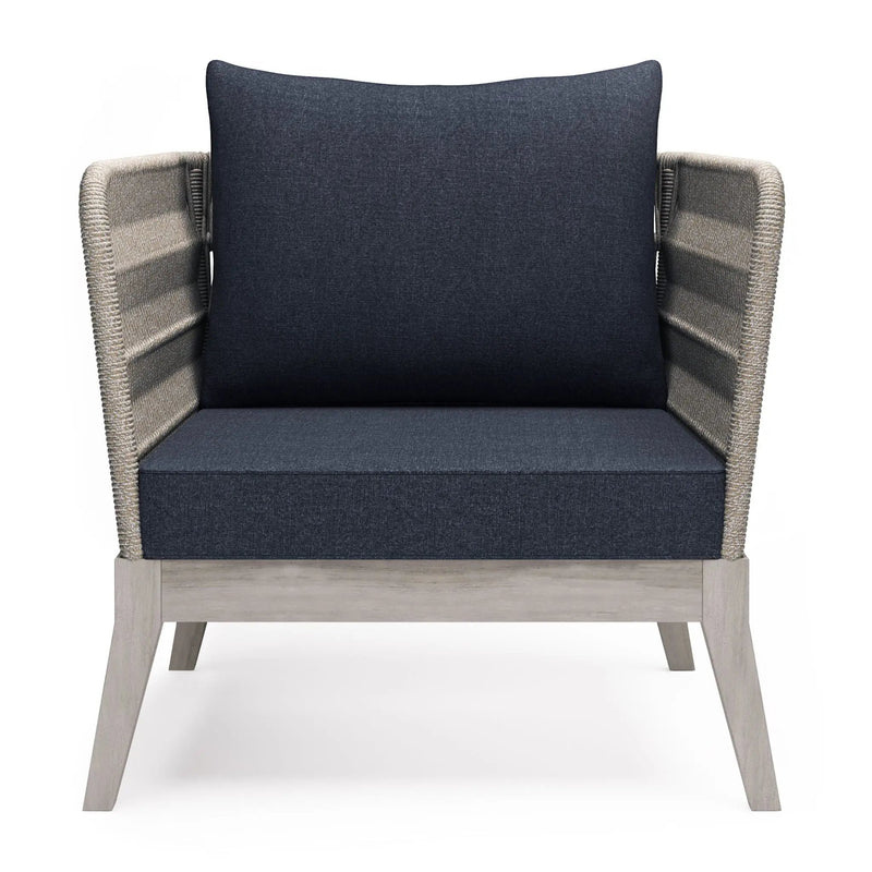 Santiago - Outdoor Conversation Chair - Slate Gray by HouseOfZazla