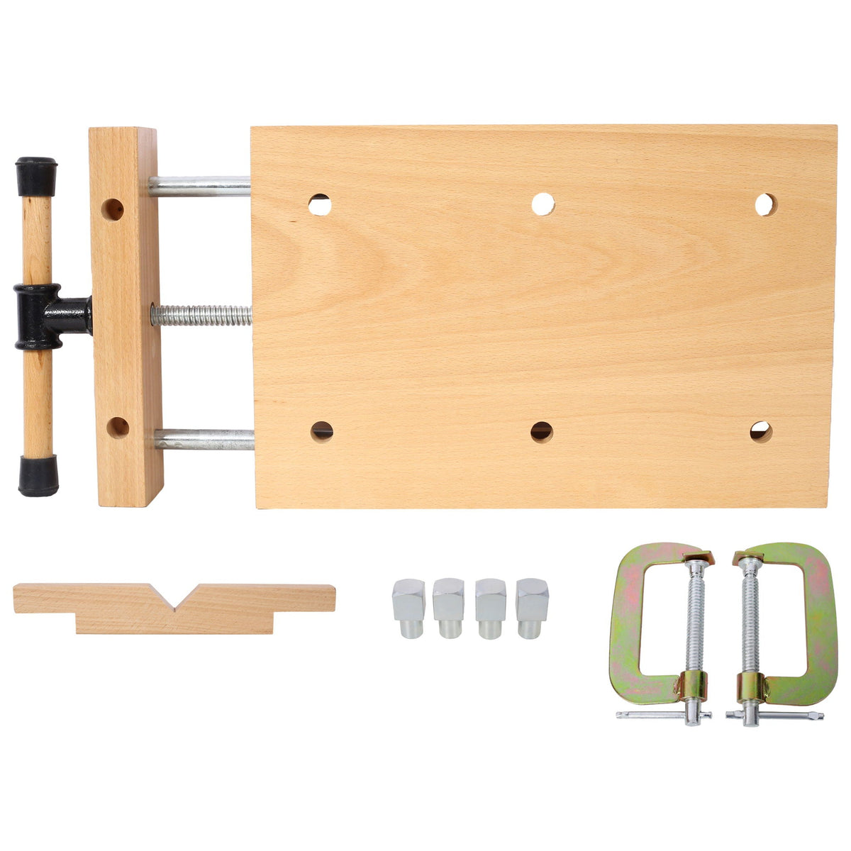 Portable Hardwood Workbench with Quick Release Handle - Natural, photo 6 of 17