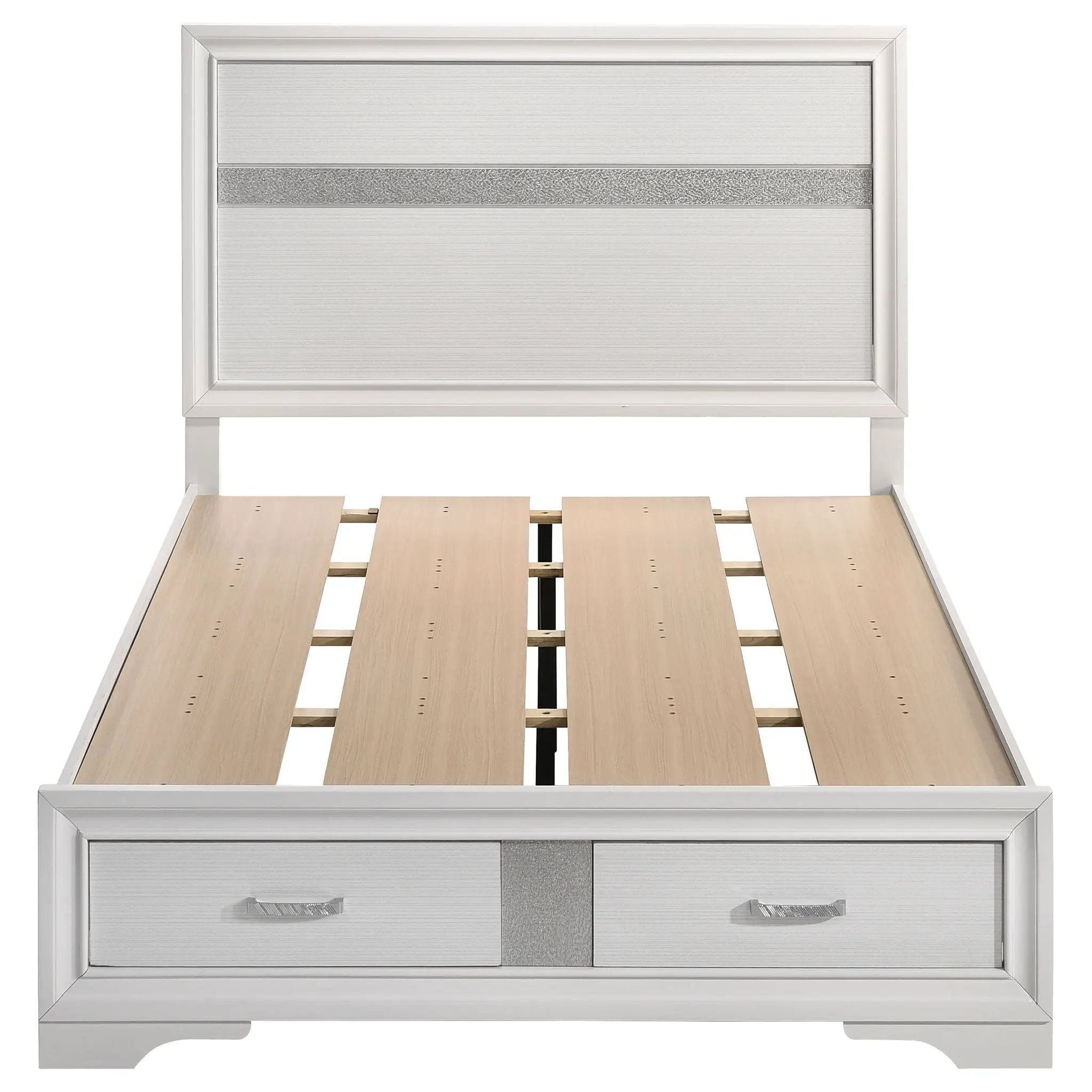 Miranda 51-inch Wood Full Storage Panel Bed White by Unique Piece Furniture
