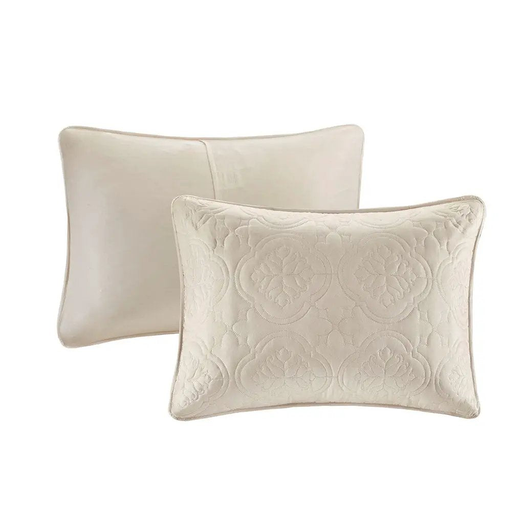 3 Piece Reversible Bedspread Set Cream King/Cal King by HouseOfZazla