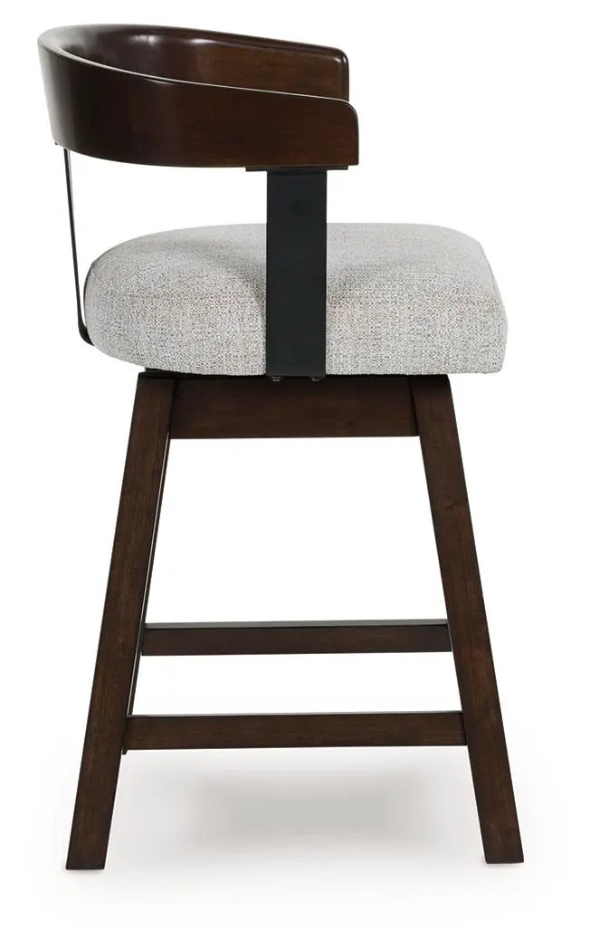 Haddigan - Upholstered Swivel Barstool (Set of 2) - Dark Brown by Unique Piece Furniture