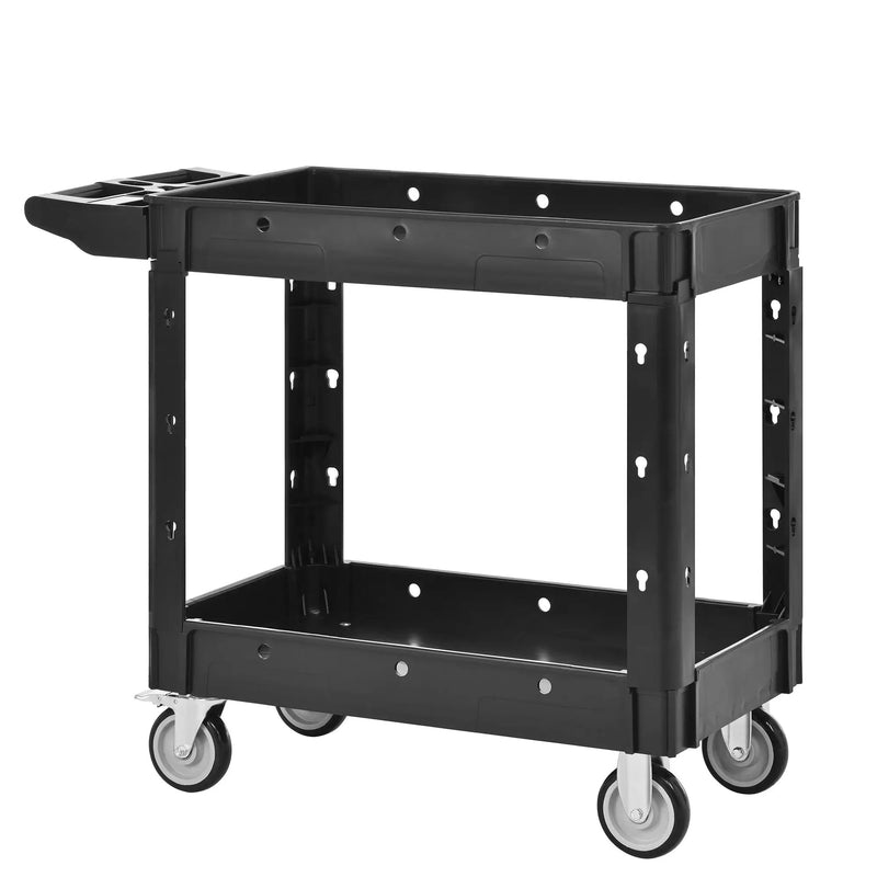 Two-Shelf Utility Cart with Wheels, 600 lbs Capacity by HouseOfZazla