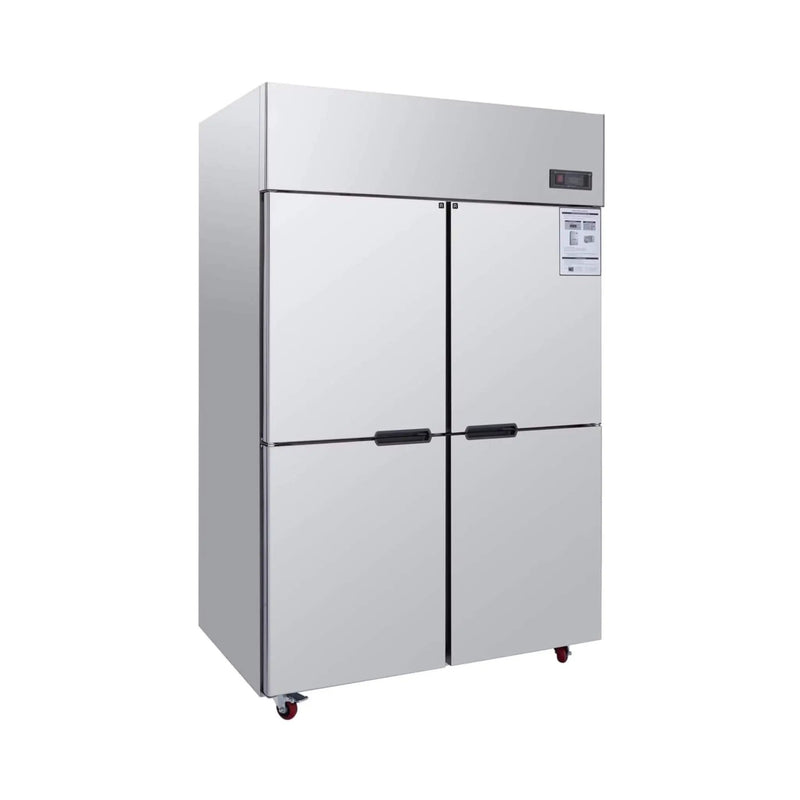 48-Inch Commercial 33 Cu.Ft Stainless Steel Reach-In Refrigerator With Four Split Doors (SAK83046) by SAKSBY WHOLESALE