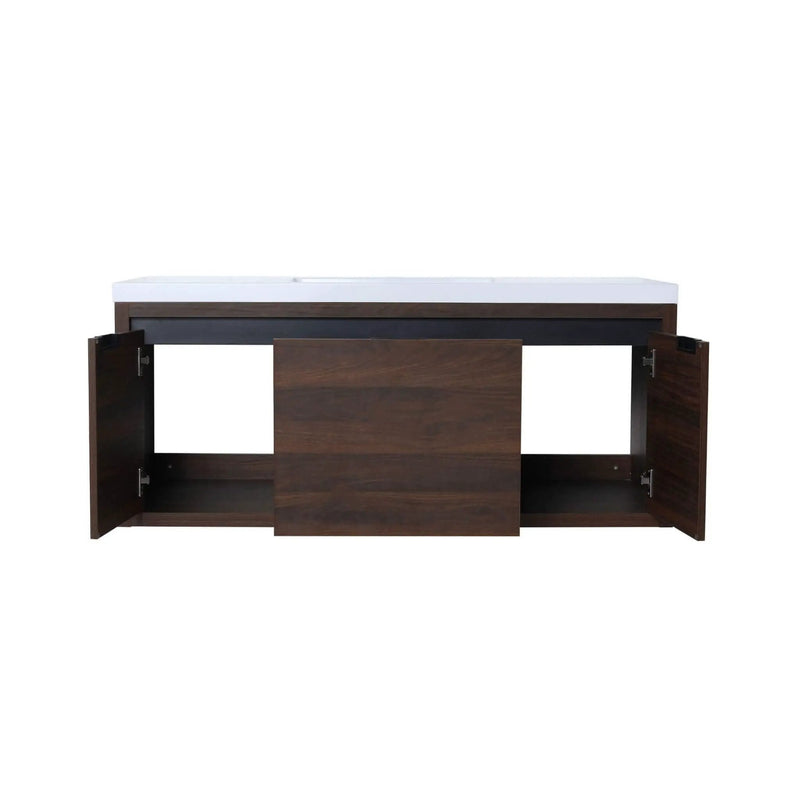 Nuvia Floating Bathroom Vanity With Resin Sink Soft Close Doors (SAK82560) by SAKSBY WHOLESALE
