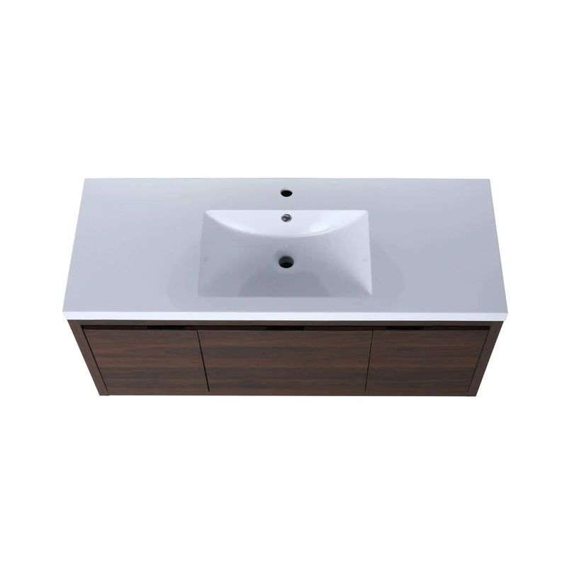 Nuvia Floating Bathroom Vanity With Resin Sink Soft Close Doors (SAK82560) by SAKSBY WHOLESALE