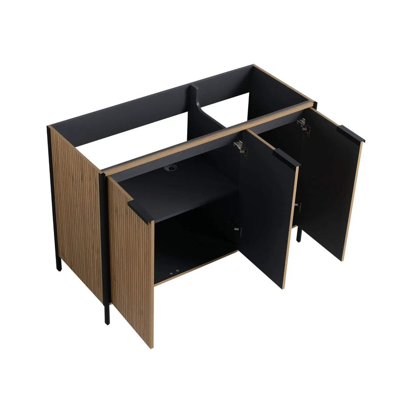 Nuvia 48-Inch Modern Light Coffee Freestanding Vanity With Resin Sink (SAK97502) by SAKSBY WHOLESALE