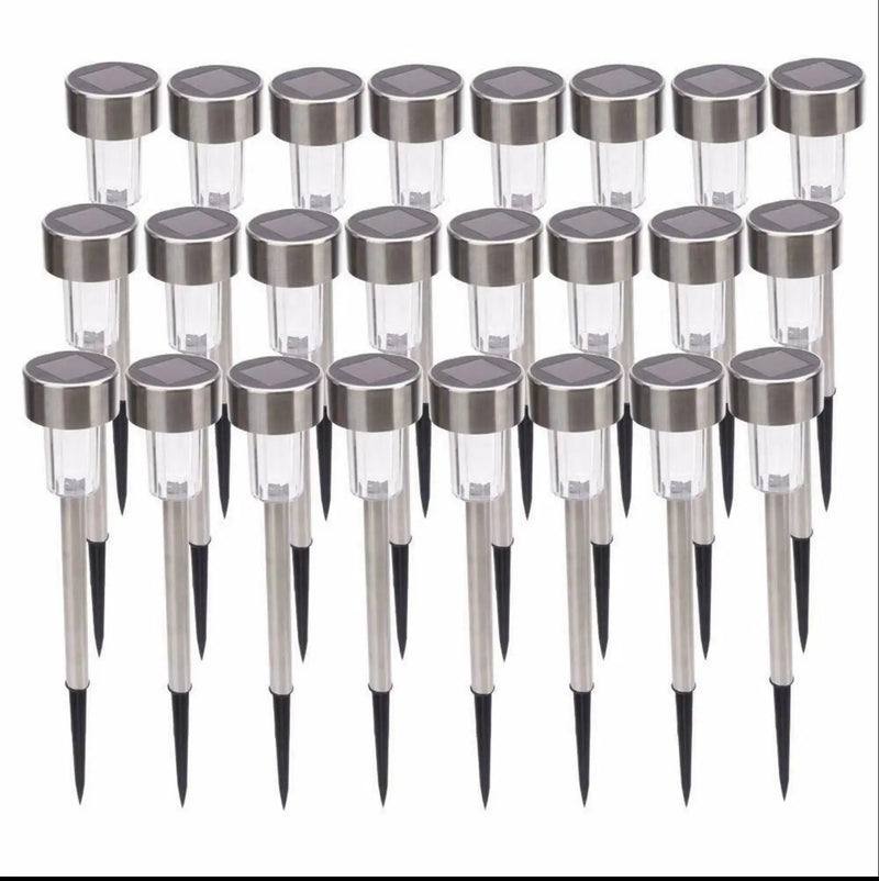 48 Pack Outdoor Stainless Steel Led Solar Power Light Lawn Garden Landscape Pathway by Outdoor Solar Outlet