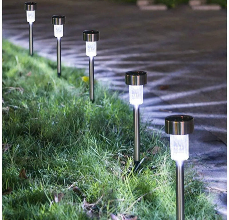 48 Pack Outdoor Stainless Steel Led Solar Power Light Lawn Garden Landscape Pathway by Outdoor Solar Outlet