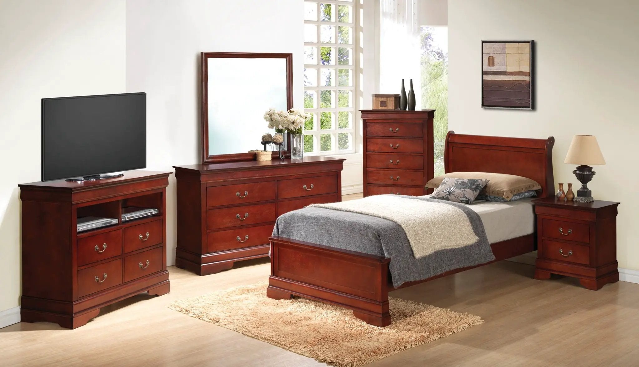Sleigh Bed With Low Footboard by Unique Piece Furniture