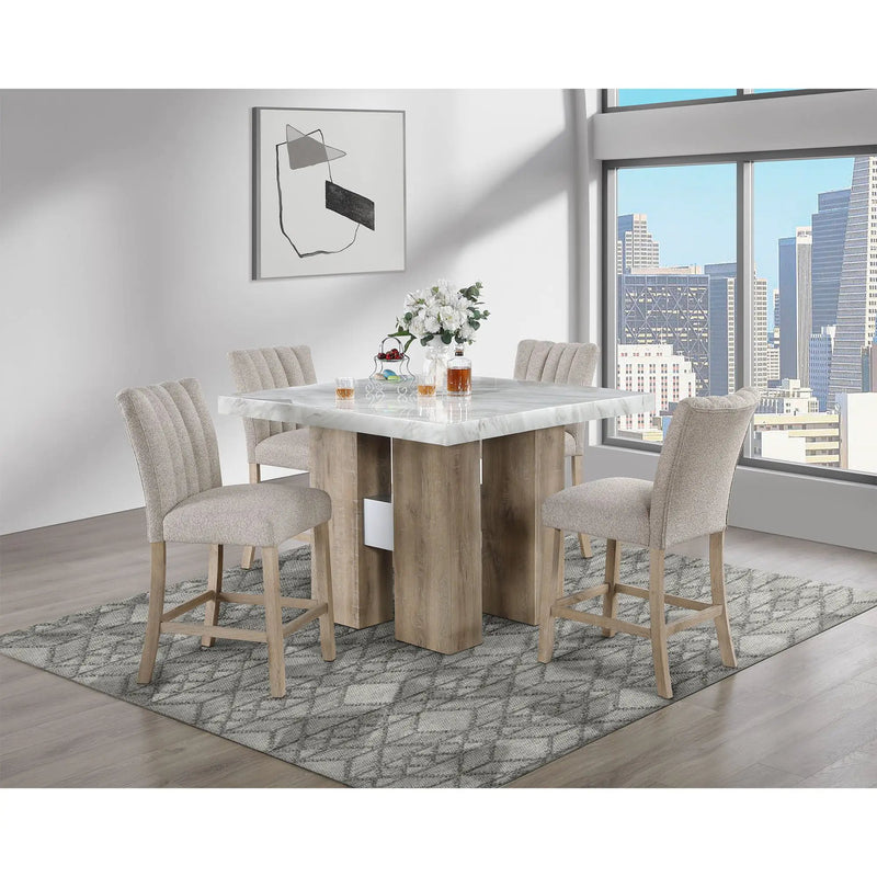 Mikha - Bar Table And 4 Bar Stools by Unique Piece Furniture