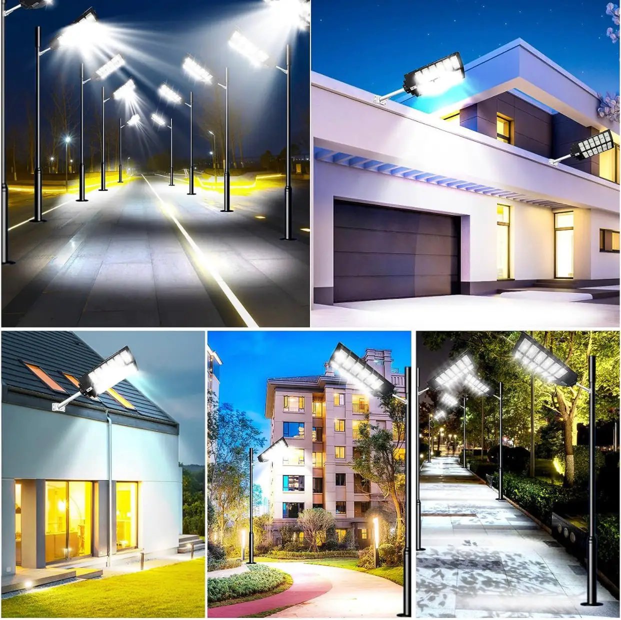 4800W LED Street Light Outdoor - [Warm White] 3000K Solar Street Lights , Dusk to Dawn, Motion Sensor With Remote by Outdoor Solar Outlet