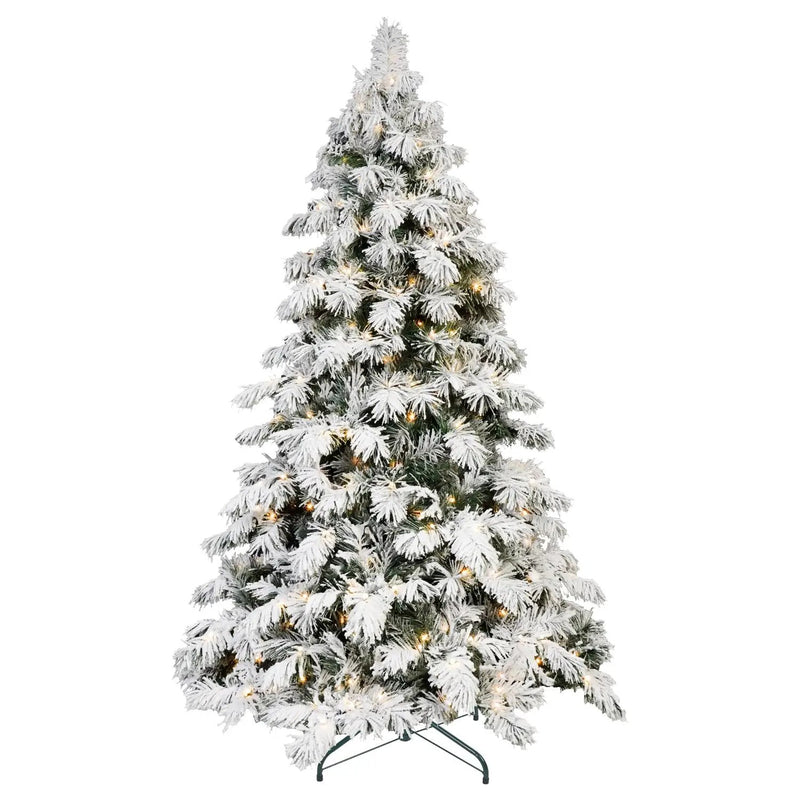 6ft Flocked Scarecrow-Shaped Christmas Tree with 270 Warm Lights by HouseOfZazla