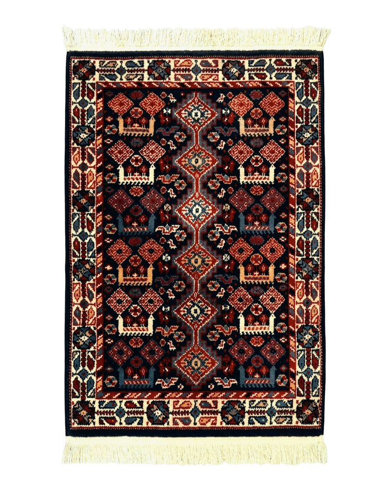 Small Karastan Rug 3x4, Yuruk Collection, Wool, Tribal, Geometric, Navy Blue by Jewel Rugs
