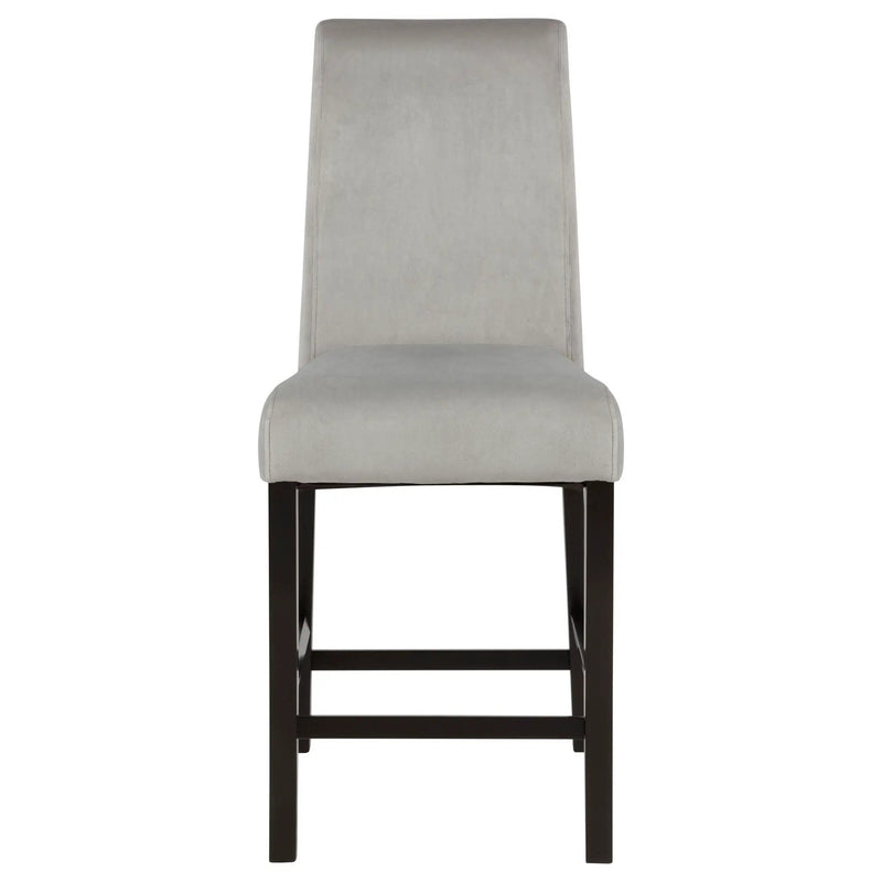 Stanton Velvet Upholstered Counter Chair Grey (Set of 2) by Unique Piece Furniture