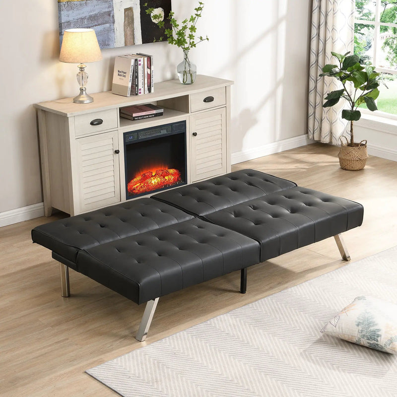 Comfortable Futon Sofa Bed - Black by HouseOfZazla