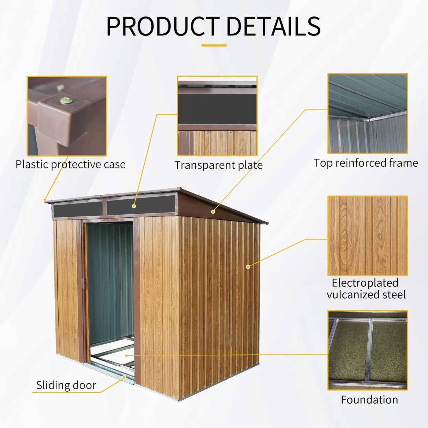 Outdoor Metal Storage Shed And Transparent Plate For Garden, Lawn by HouseOfZazla