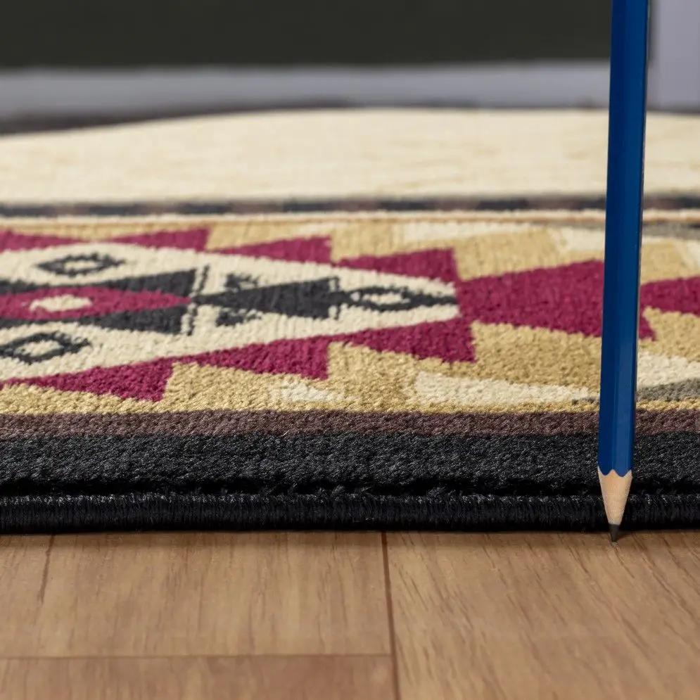 Tribes - 5'3" X 7'3" Polypropylene, Southwest Area Rug - Cream by Unique Piece Furniture