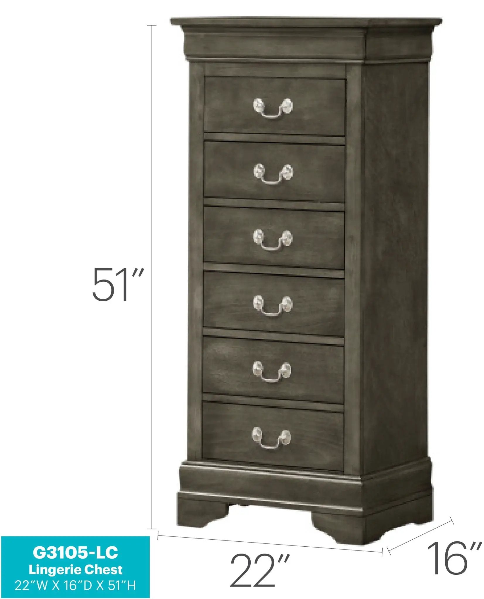 Traditional Style Lingerie Storage Chest Timeless by Unique Piece Furniture