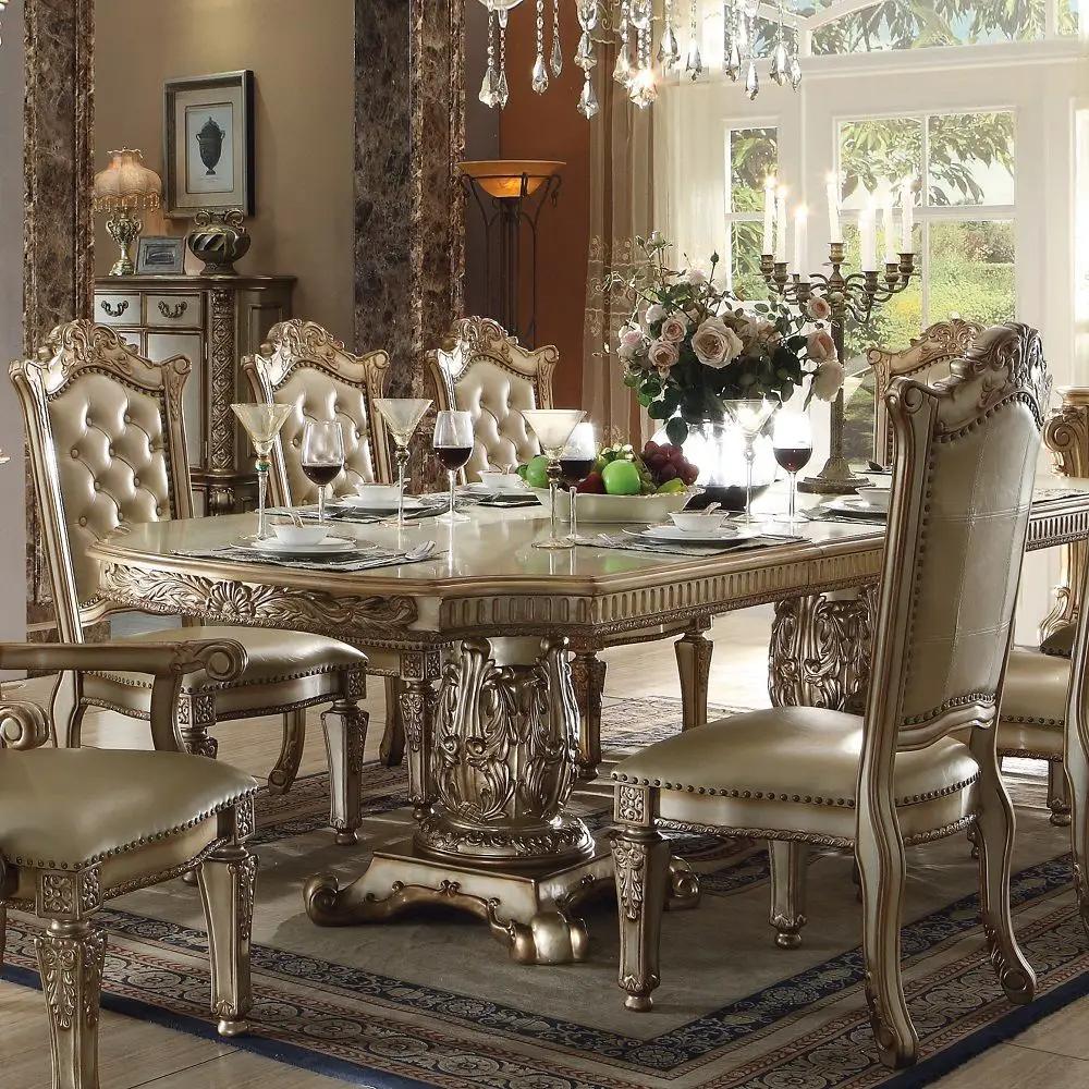 Vendome - Dining Table w/Double Pedestal by Unique Piece Furniture