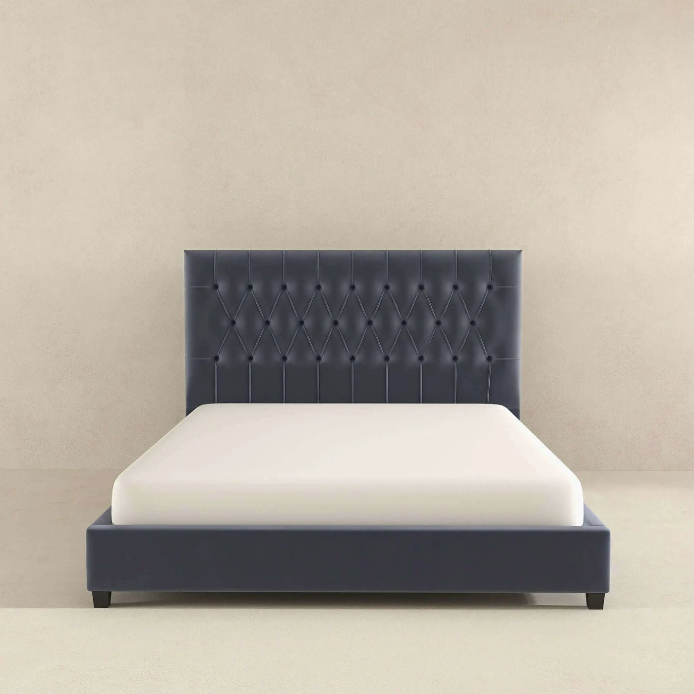Donald - Mid-Century Modern Upholstered Platform Bed by HouseOfZazla