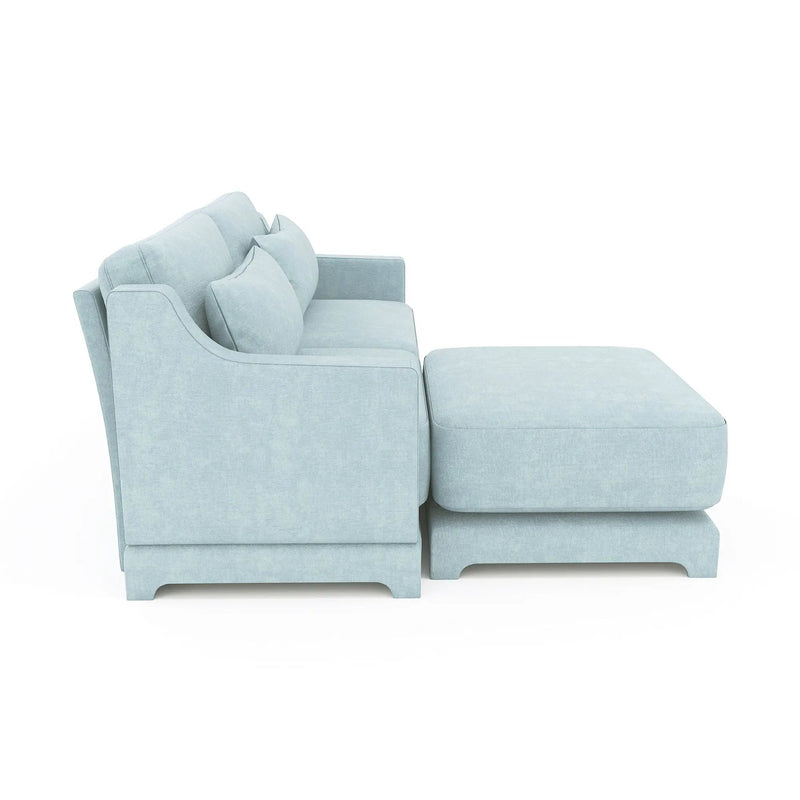 Stylish Sofa With Ottoman And Lumbar Pillows, Ergonomic Design by HouseOfZazla