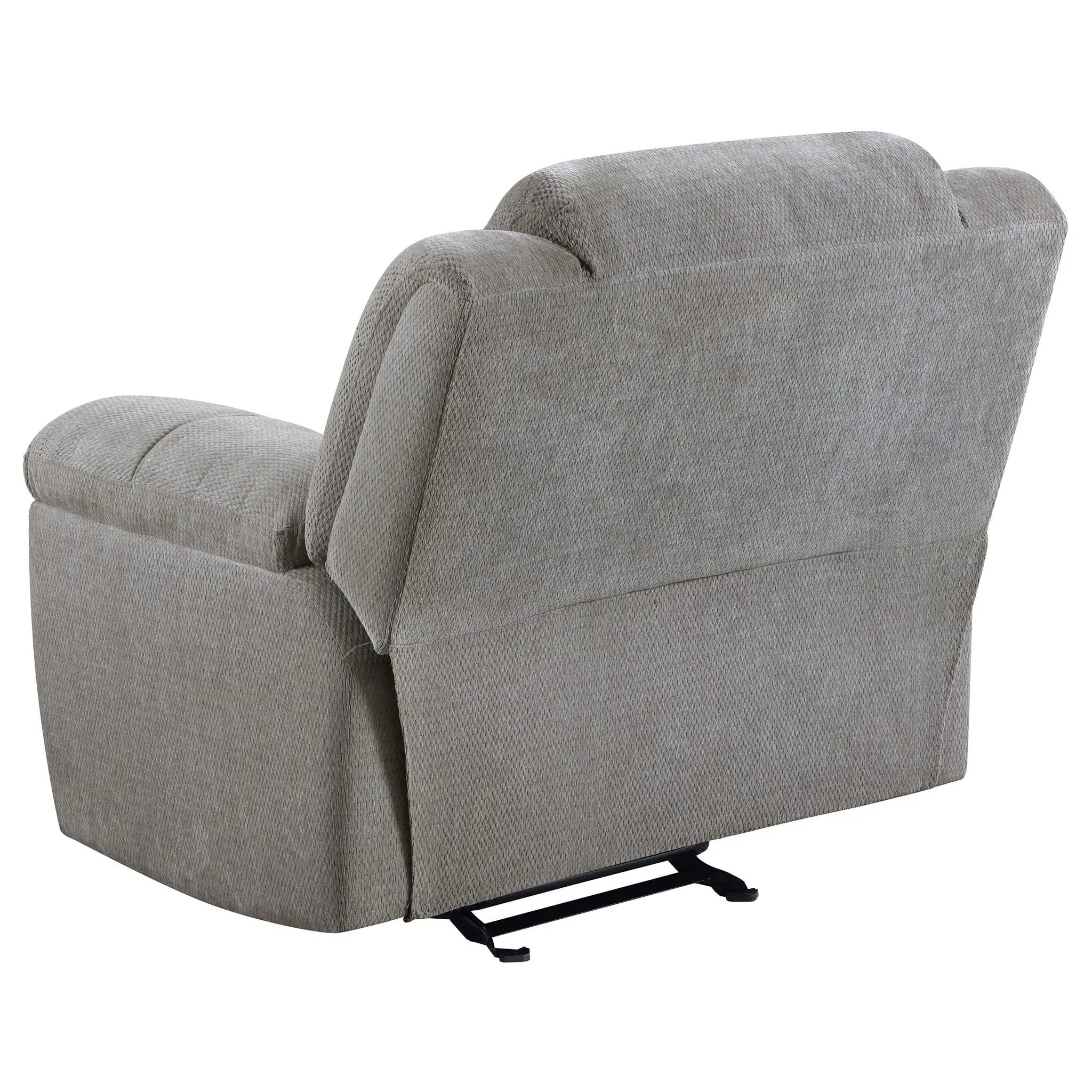 Sebring - Upholstered Glider Recliner Chair With Manual Recline And Smooth Gliding Motion - Gray by HouseOfZazla