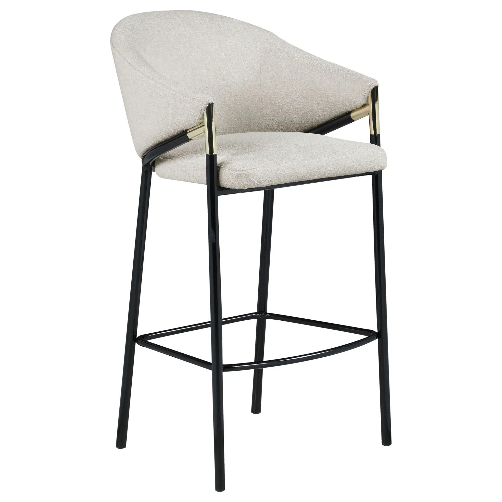 Chadwick Fabric Upholstered Bar Chair Beige (Set of 2) by Unique Piece Furniture