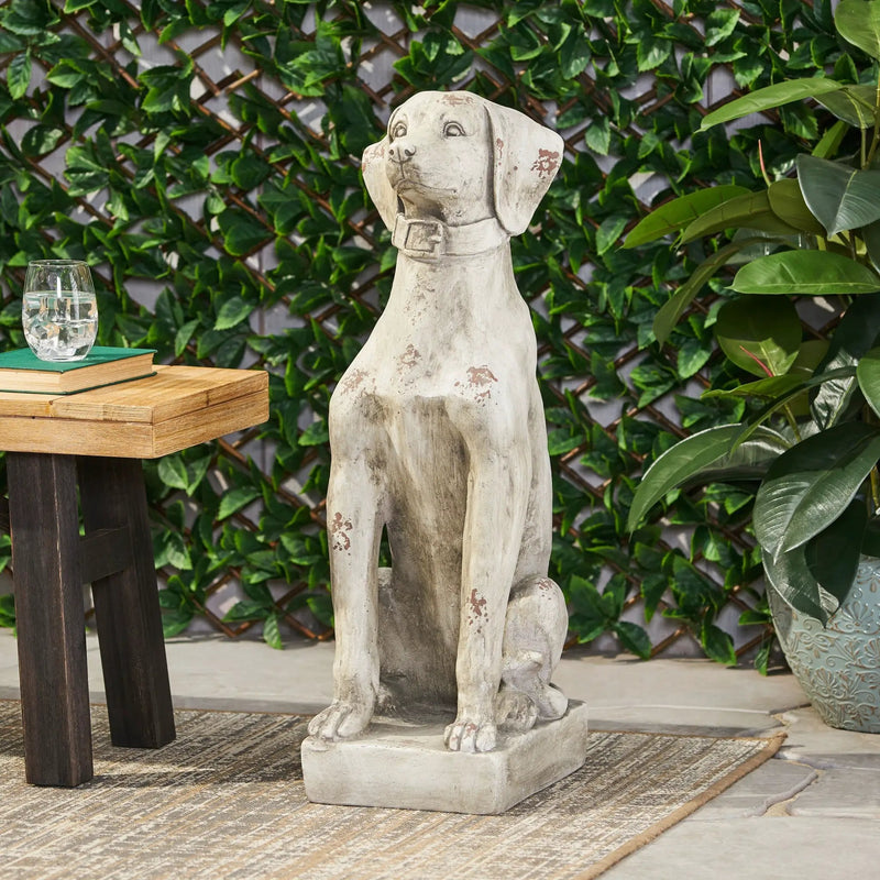 MGO Dog Decor Outdoor Dog Statue, Antique by HouseOfZazla