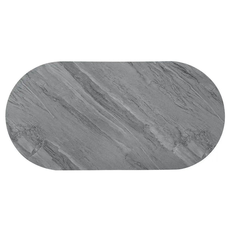 Yukino - Coffee Table - Gray High Gloss & Chrome by Unique Piece Furniture