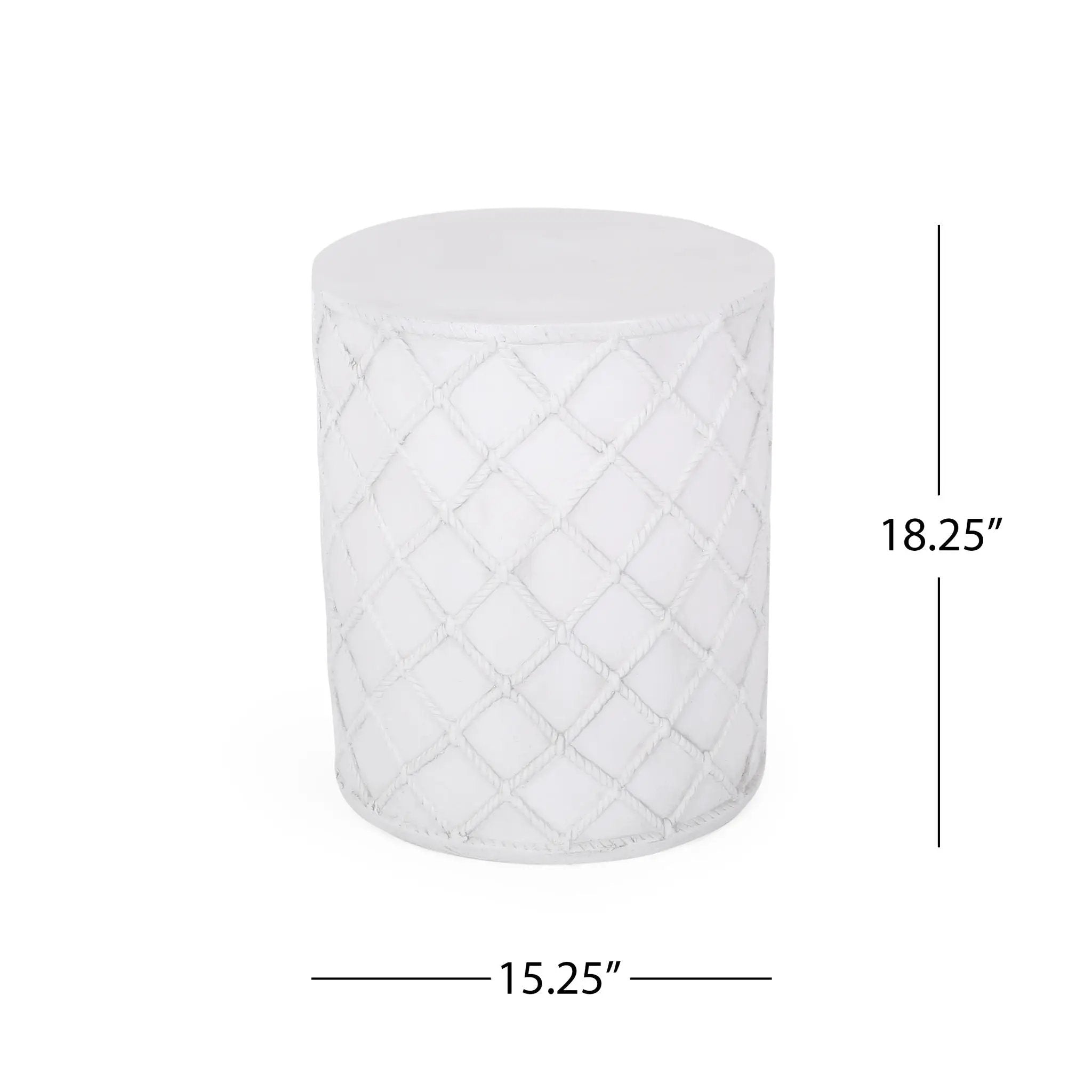 End Table, Outdoor - Antique White by HouseOfZazla