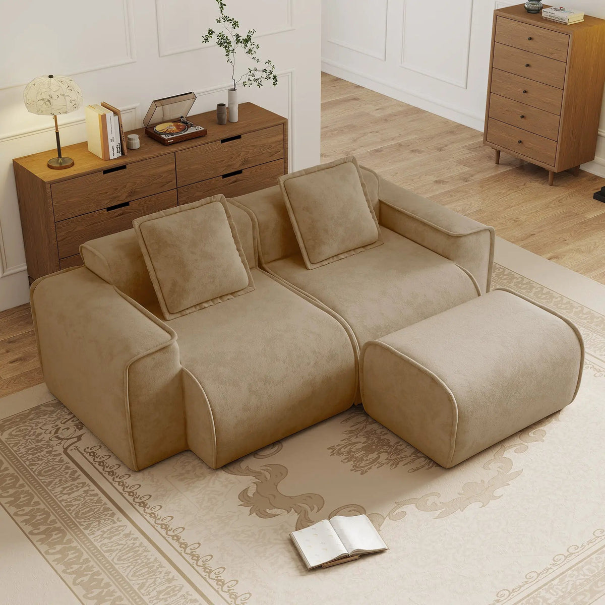 Streamlined Design Modular 2 Seat L Shape Sectional Sofa by HouseOfZazla