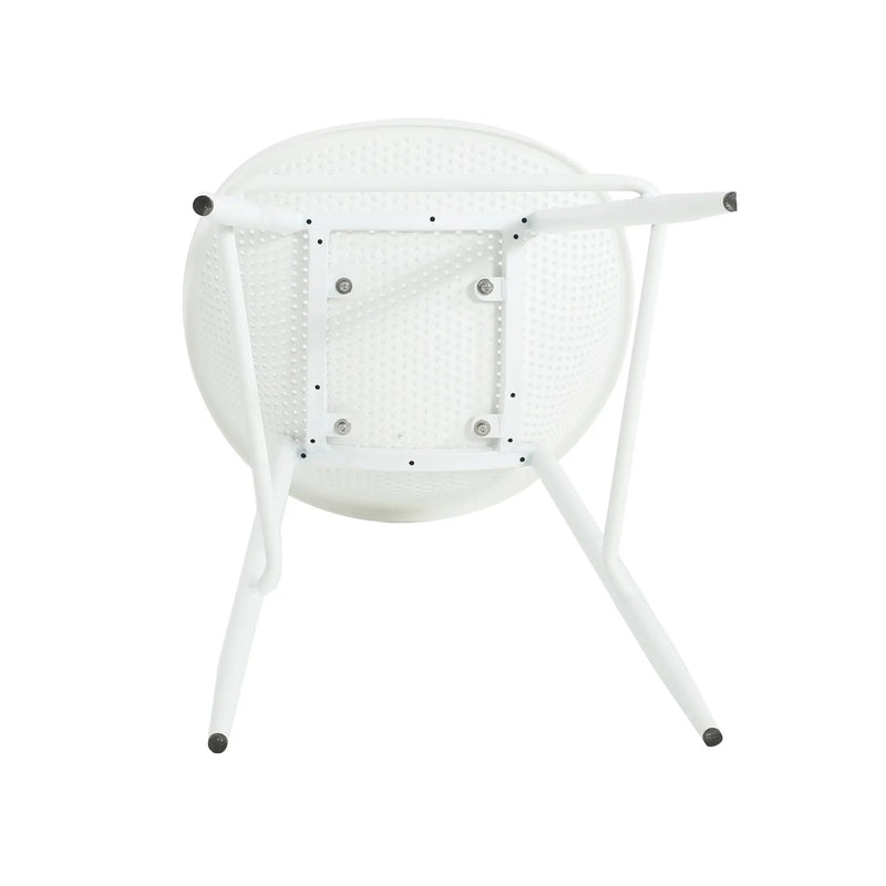 Modern Gable Outdoor Barstool Set of 2 in White by HouseOfZazla
