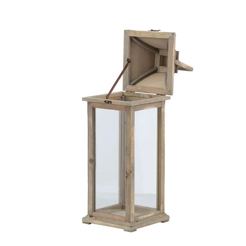 Candle Lantern Decorative, Hurricane Lantern Holder Decor For Indoor Outdoor, Home Garden Wedding - Ivory by HouseOfZazla