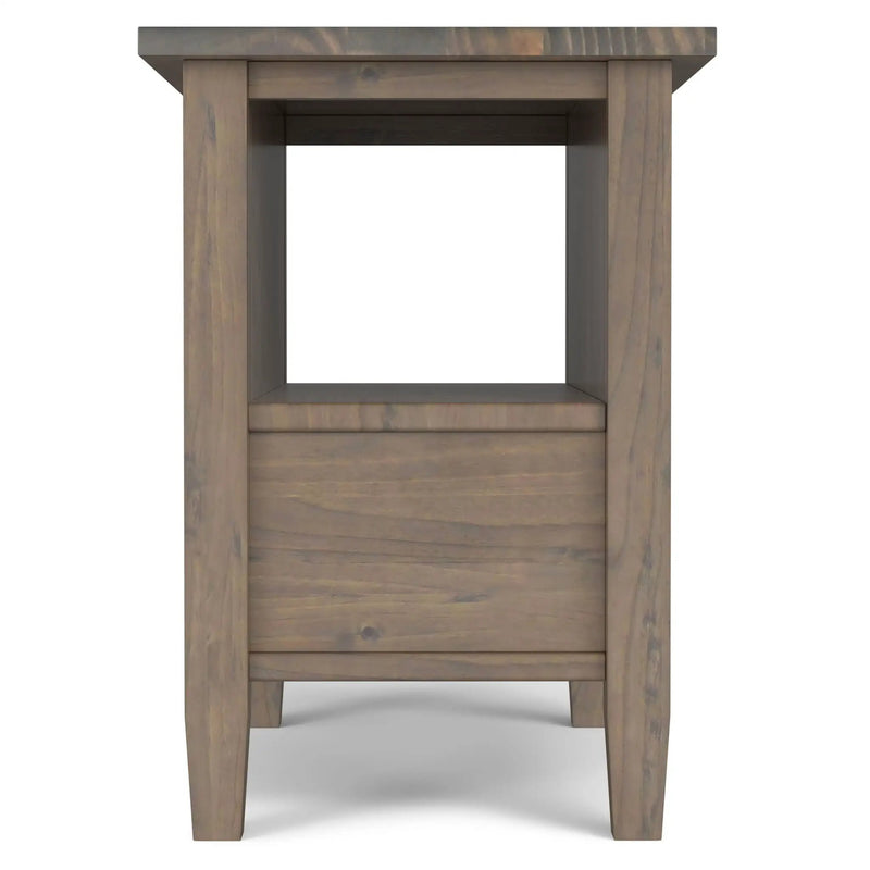 Ela - Narrow End Table - Brown by HouseOfZazla