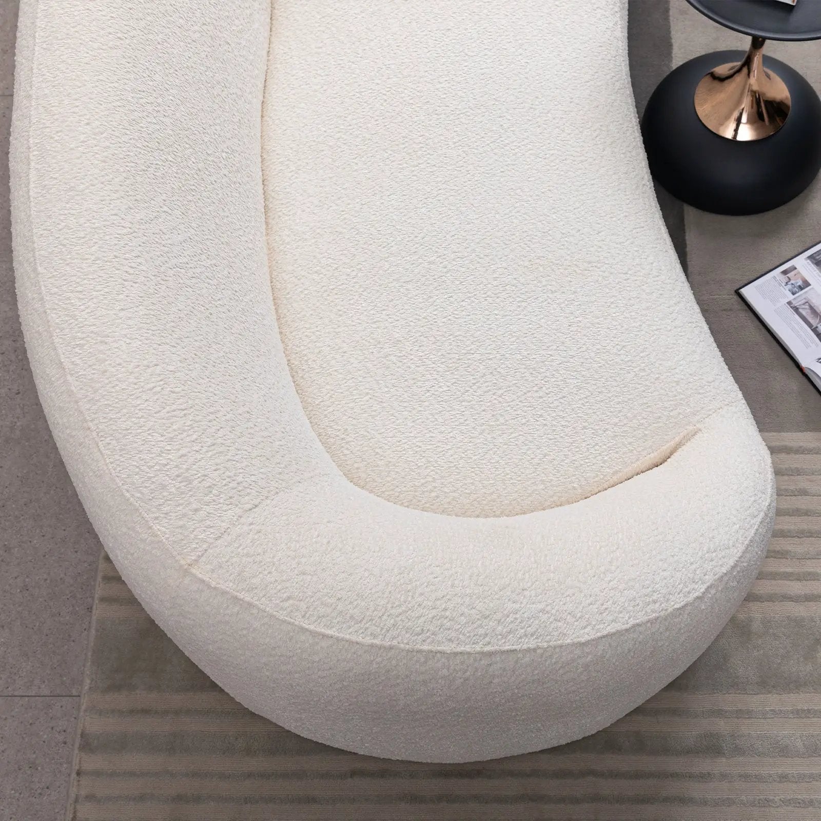Minimalist Curved Sofa, 3 Seater by HouseOfZazla