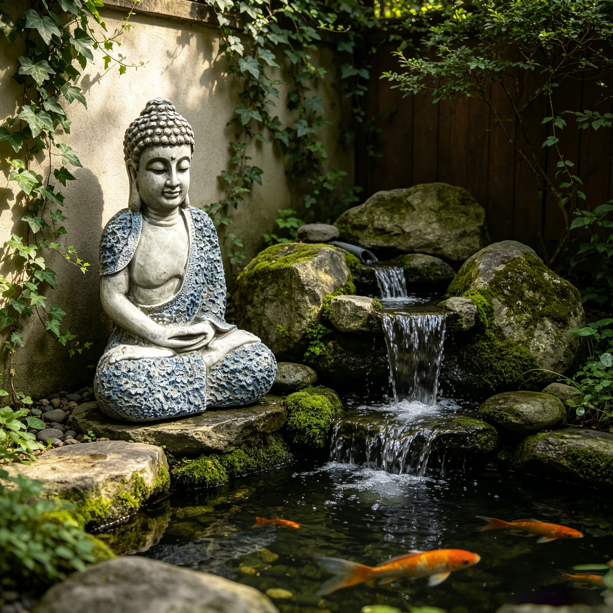 16'' Weatherproof Resin Buddha Garden Statue by HouseOfZazla