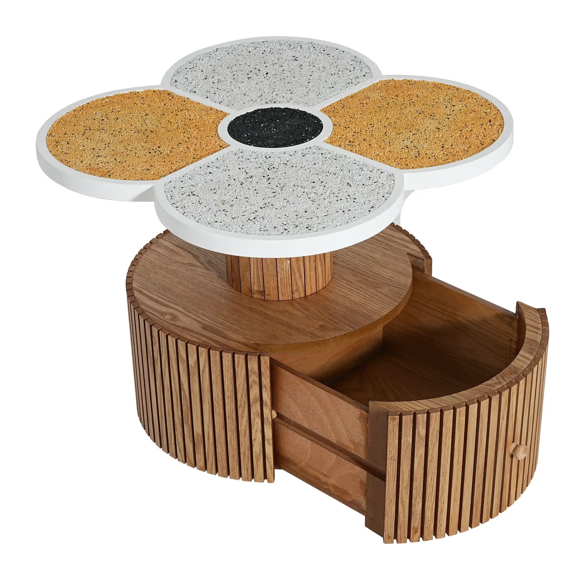 Unique Four-Leaf Clover Side Table for Living Room, Bedroom & Small Spaces by HouseOfZazla