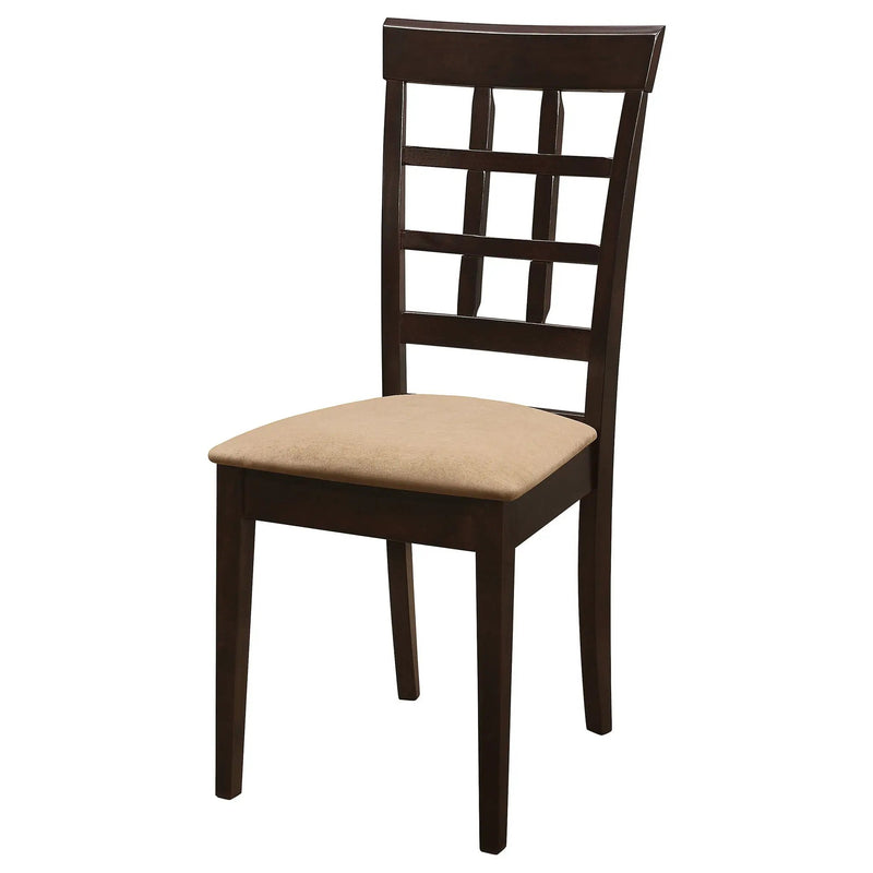 Gabriel Lattice Back Dining Side Chair Cappuccino (Set of 2) by Unique Piece Furniture