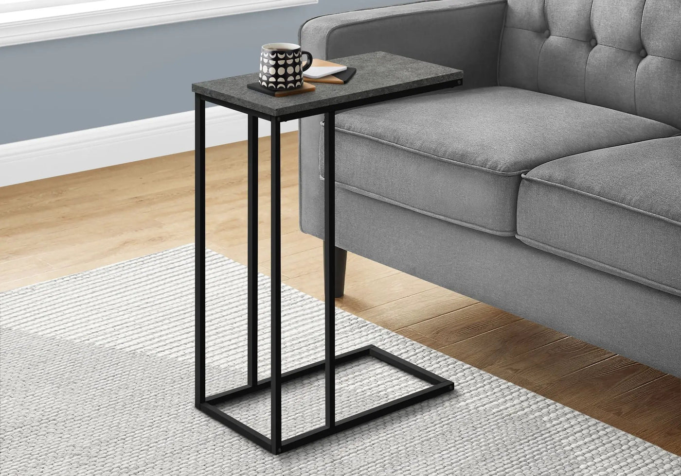 Accent Table, C-Shaped, Space-Saving Functionality by HouseOfZazla