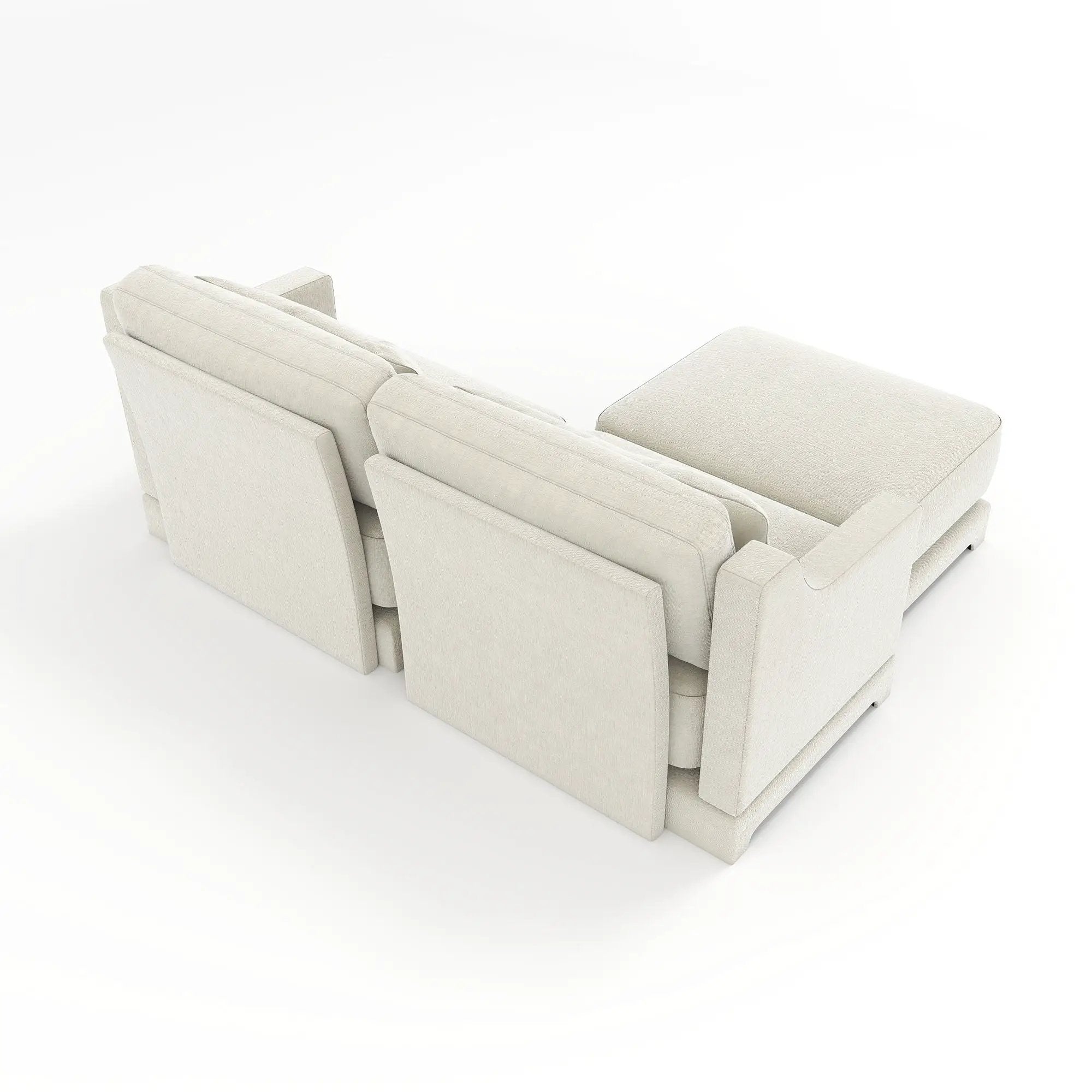 Stylish Sofa With Ottoman And Lumbar Pillows, Ergonomic Design by HouseOfZazla