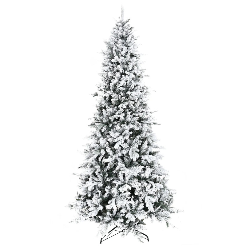 HOMCOM 9 Foot Pine Snow Flocked Artificial Christmas Tree by HouseOfZazla