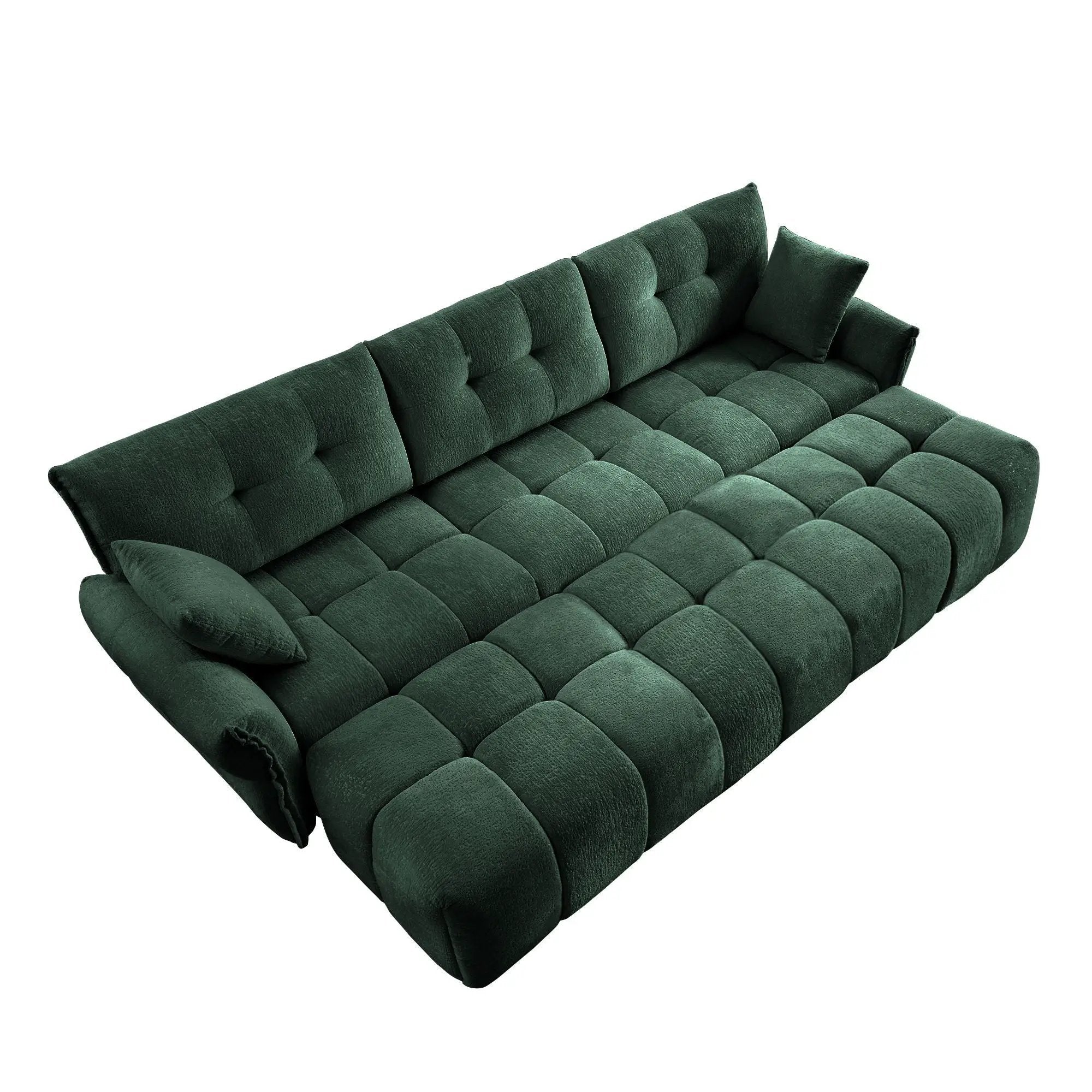 Sofa Set With Ottoman And Pillows, Textured, High Resilience Cushions by HouseOfZazla