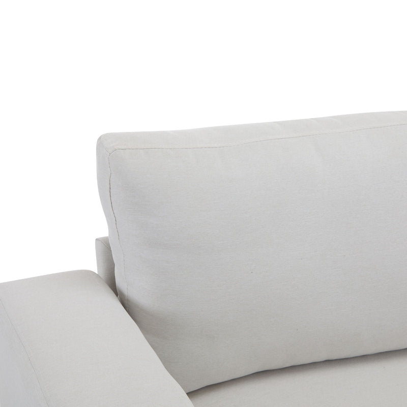 Modern Square Arm Sofa With Soft Fabric Upholstery, Deep Cushions by HouseOfZazla