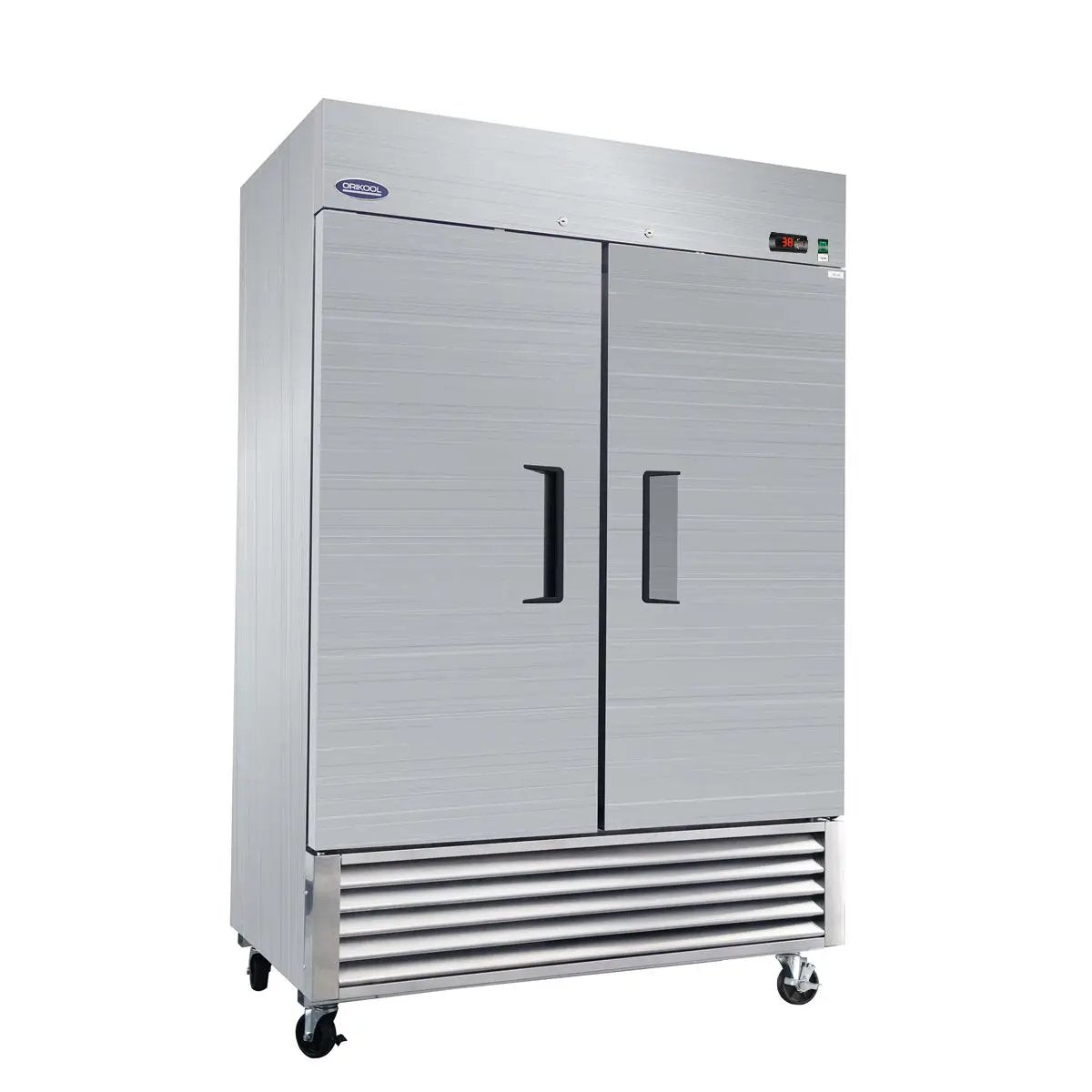 54" Commercial Refrigerator 49 Cu.Ft With 2 Solid Door Reach-In Refrigerators Stainless Steel Etl Approved Upright Fridge Storage - Silver by HouseOfZazla