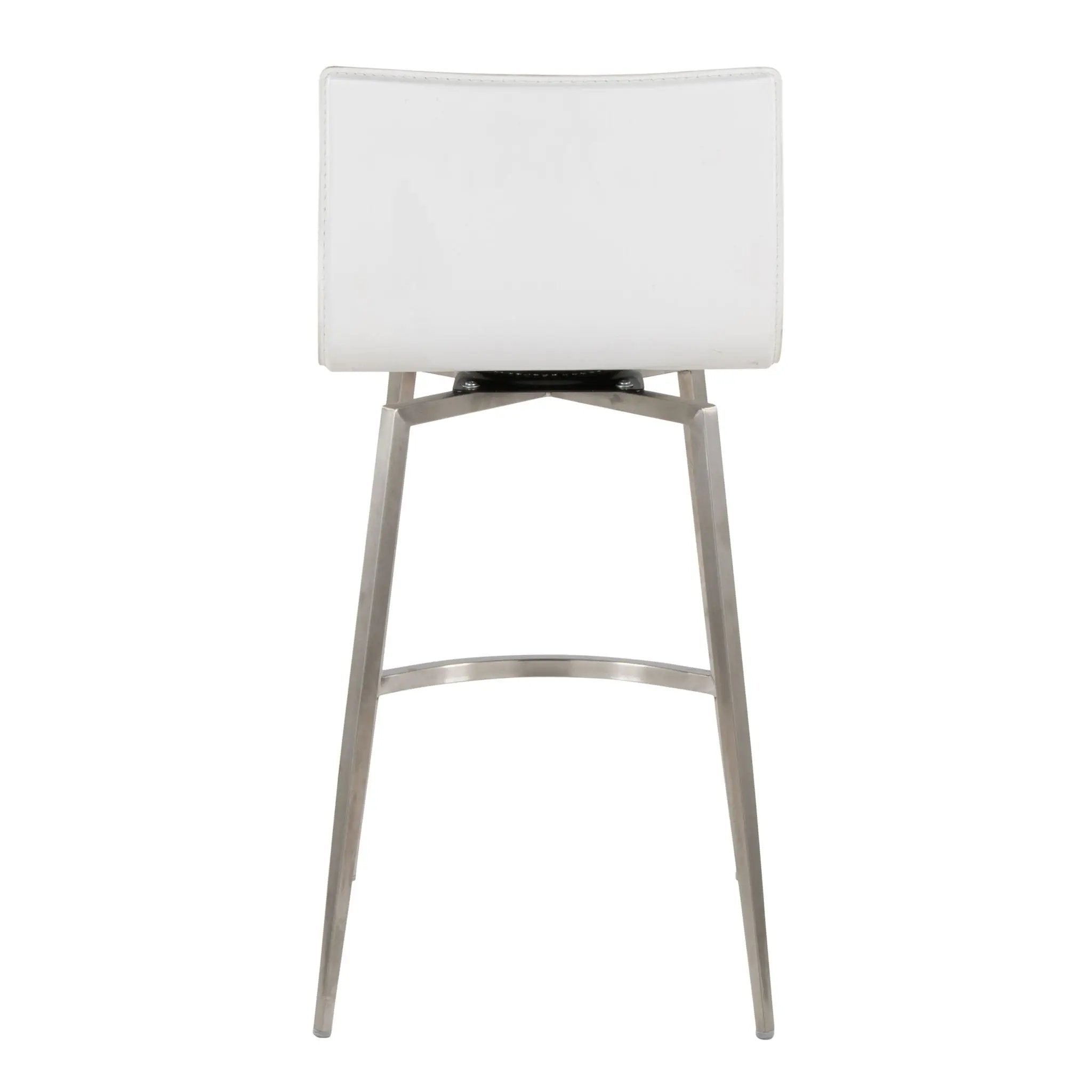 Mara - Upholstered Contemporary Fixed Height Counter Stool With Swivel (Set of 2) - White by Unique Piece Furniture