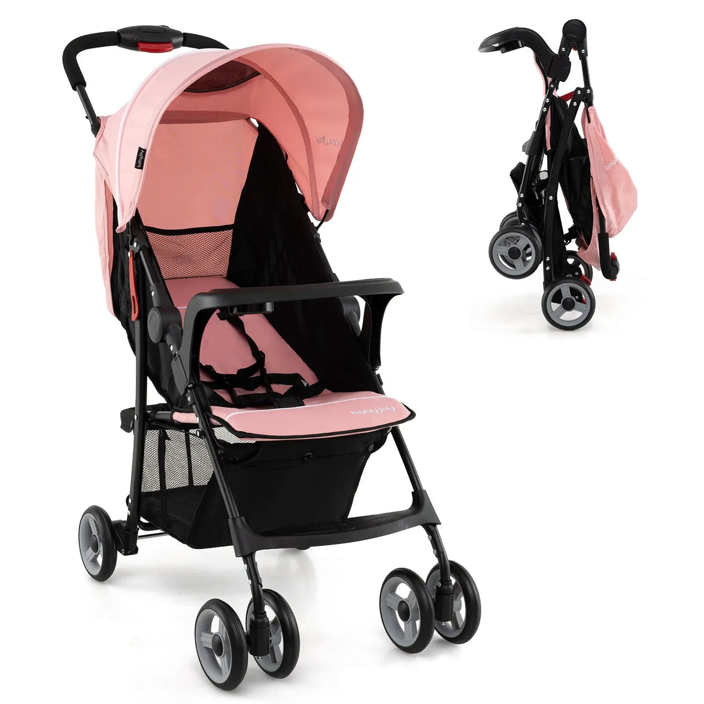 Toddler Travel Stroller for Airplane with Canopy and Adjustable Backrest by DirectDeals