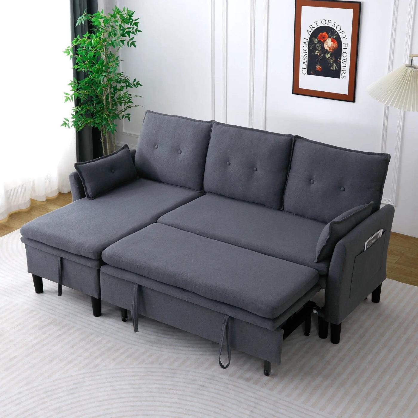 L-Shaped Reversible Chaise Sectional Sofa With Storage by HouseOfZazla