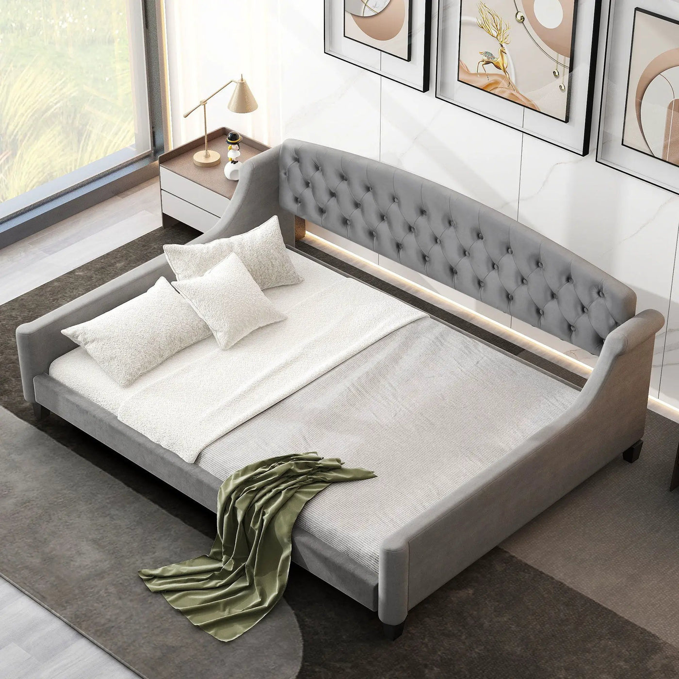Modern Tufted Button Daybed by Unique Piece Furniture