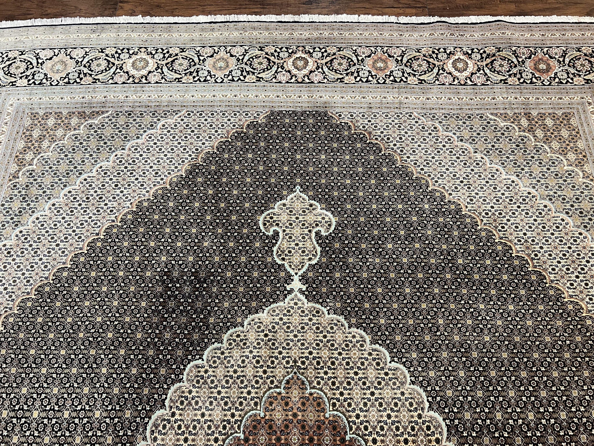 Exquisite Persian Tabriz Rug - 10x13, 400 KPSI, Herati Pattern by Jewel Rugs