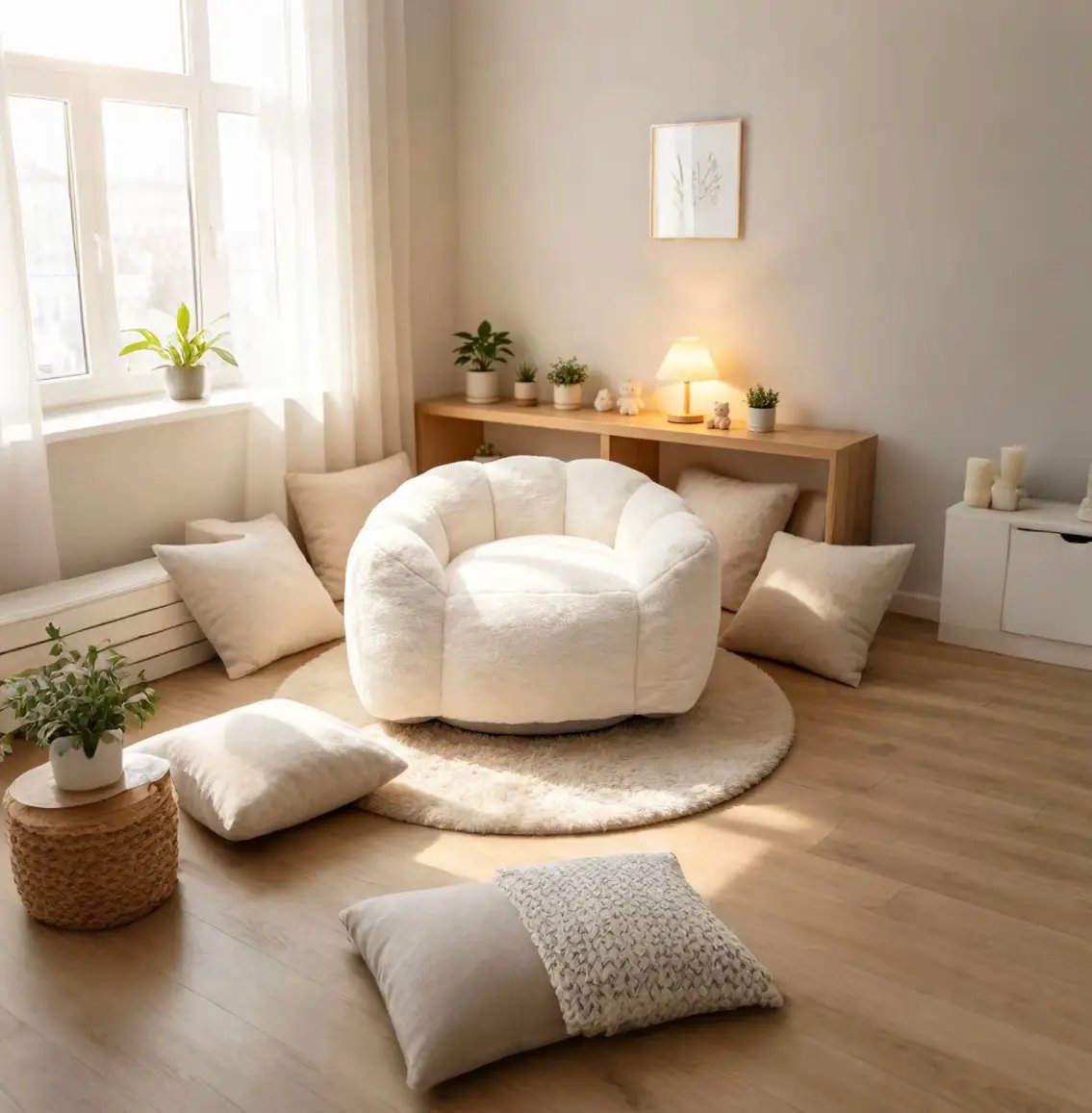 Large Single Petal Cloud Comfortable Lazy Sofa Chair by HouseOfZazla